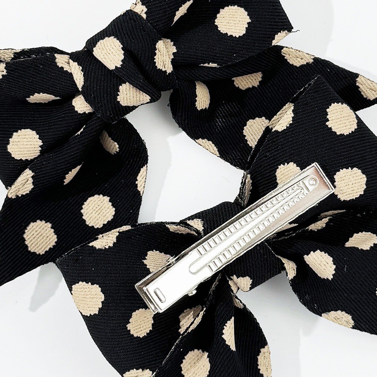 2 - Piece Polka Dot Bow Hair Clip - Loulou Boutique