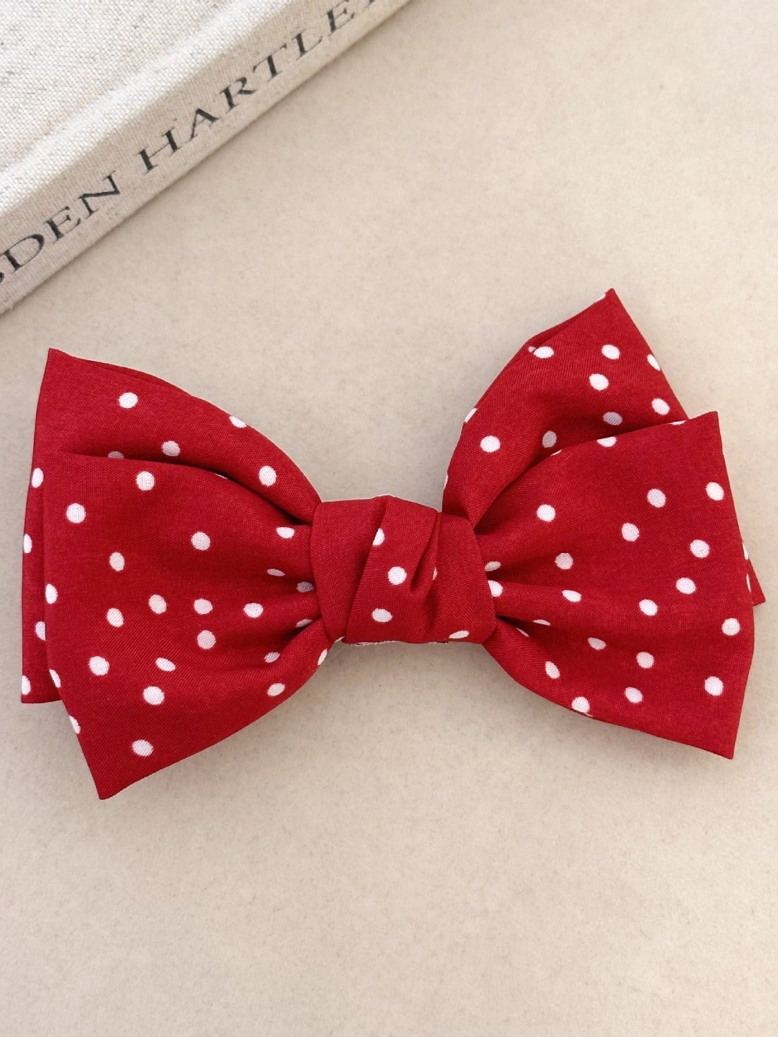 2 - Piece Polka Dot Bow Hair Clip - Loulou Boutique