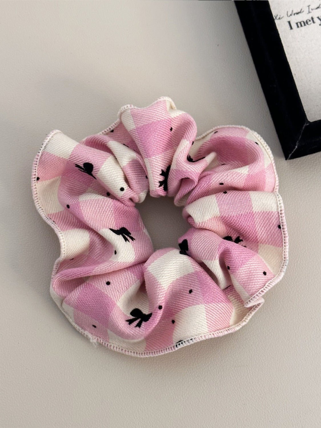 3 - Piece Plaid Contrast Elastic Hair Scrunchy - Loulou Boutique