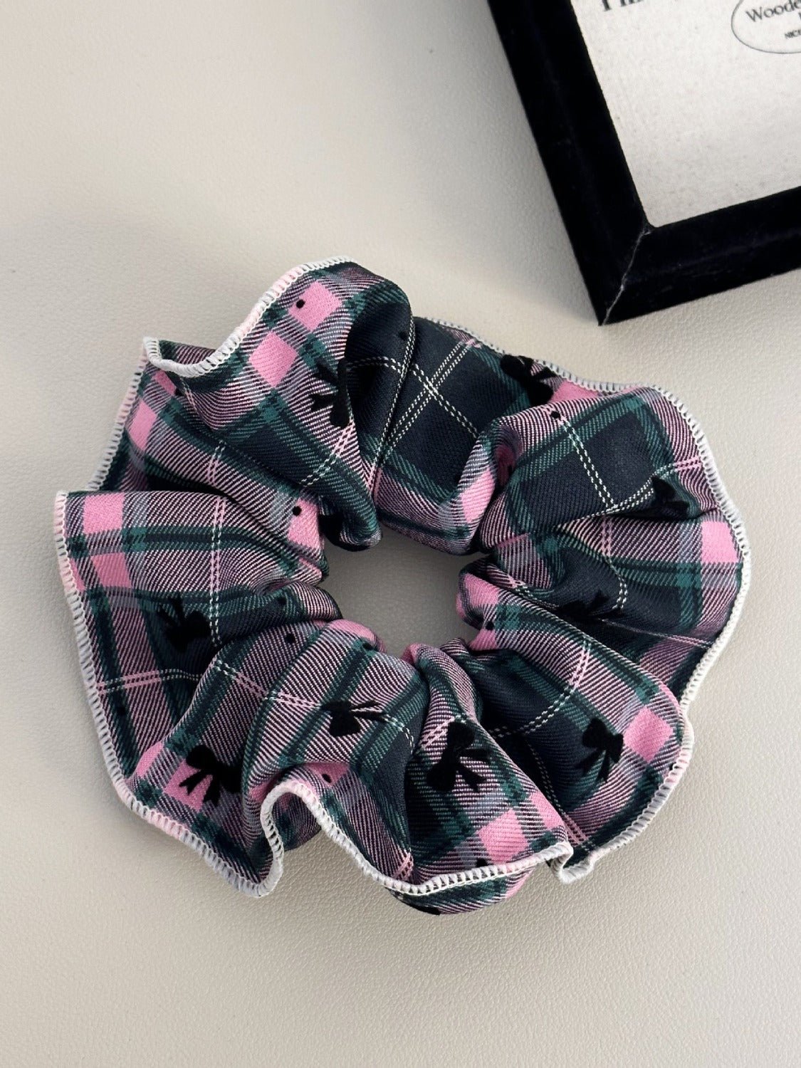 3 - Piece Plaid Contrast Elastic Hair Scrunchy - Loulou Boutique