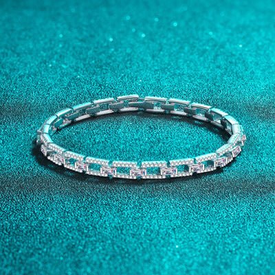 3.2 Carat Moissanite 925 Sterling Silver Bracelet - Loulou Boutique