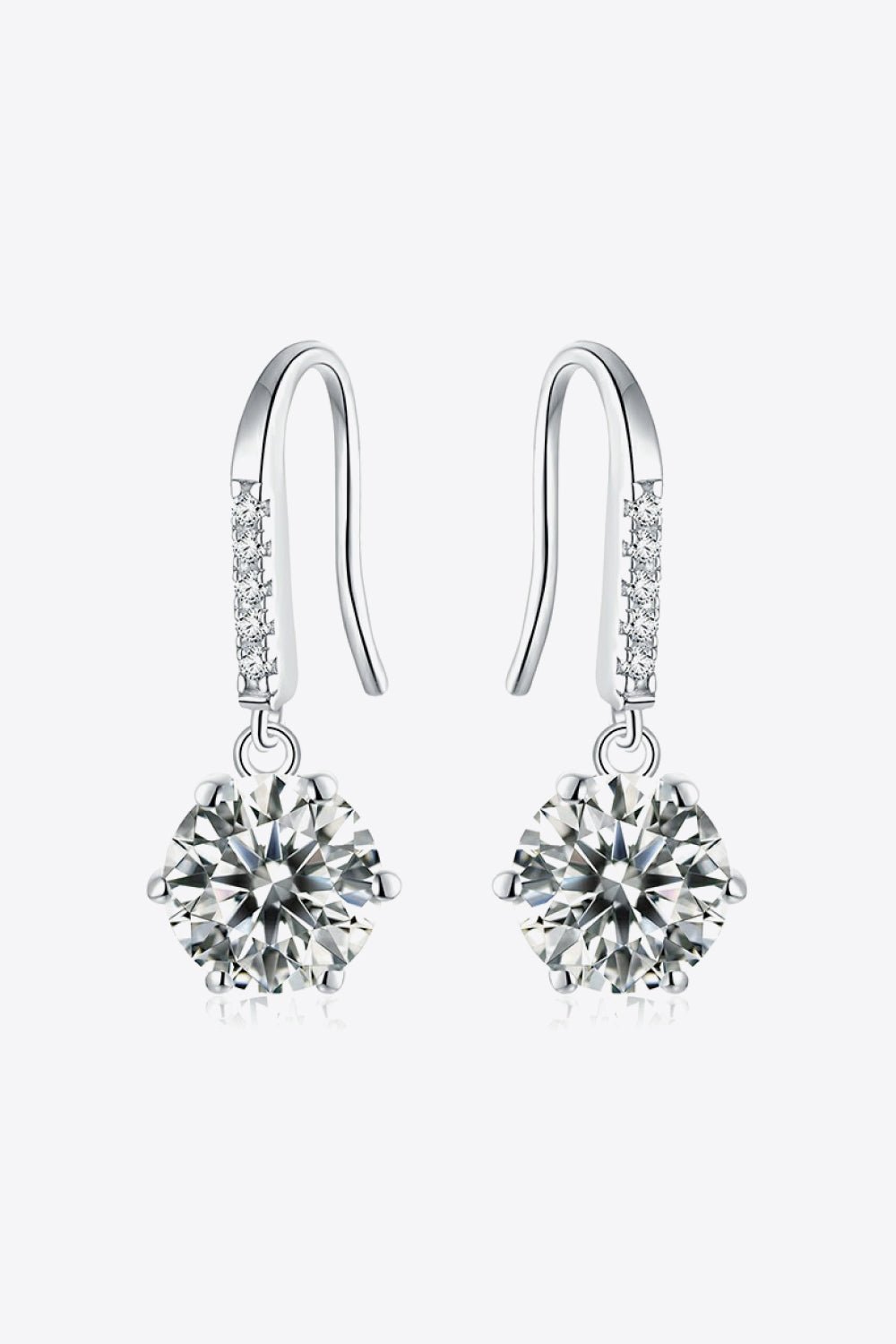 6-Prong Moissanite Drop Earrings - Loulou Boutique