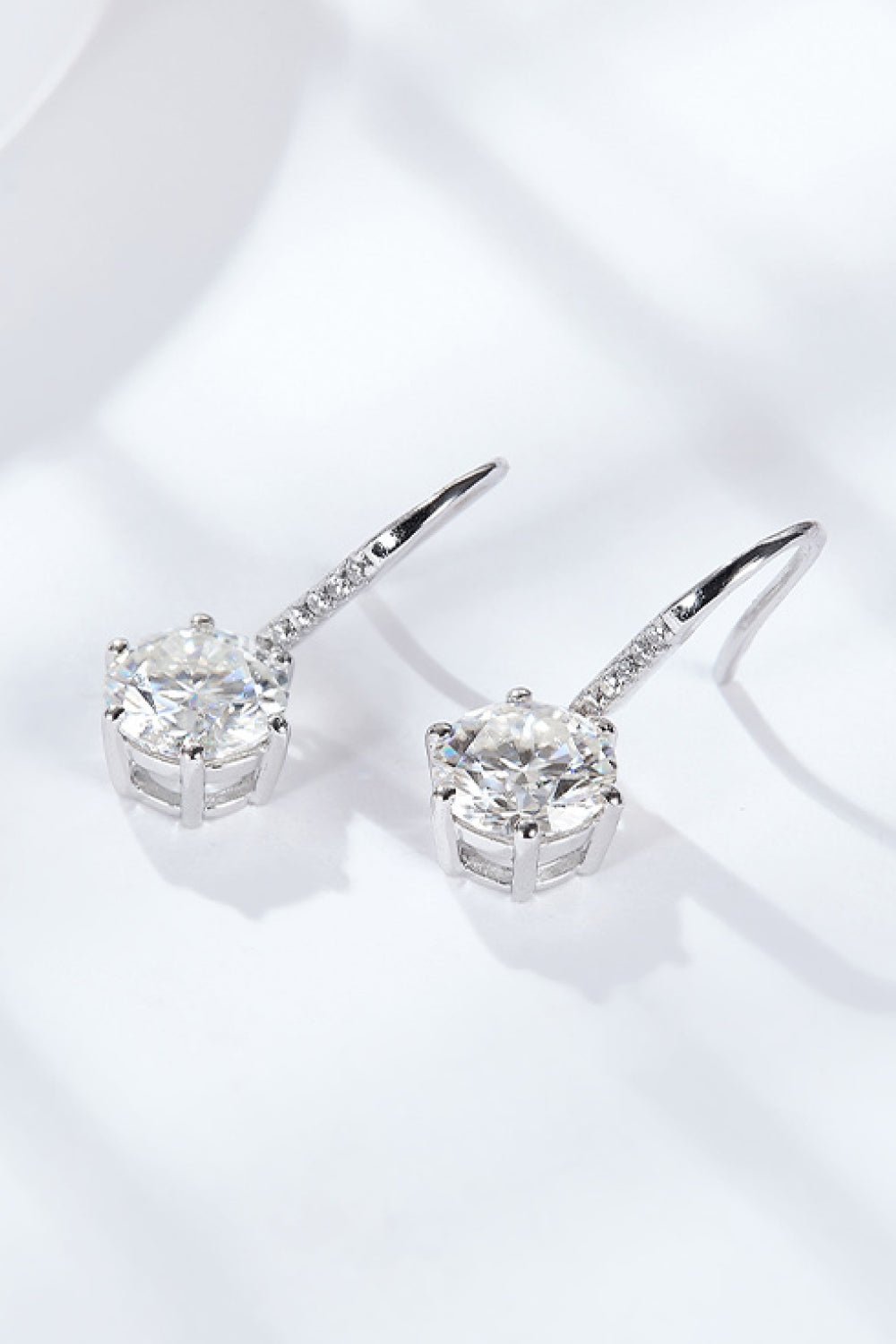 6-Prong Moissanite Drop Earrings - Loulou Boutique