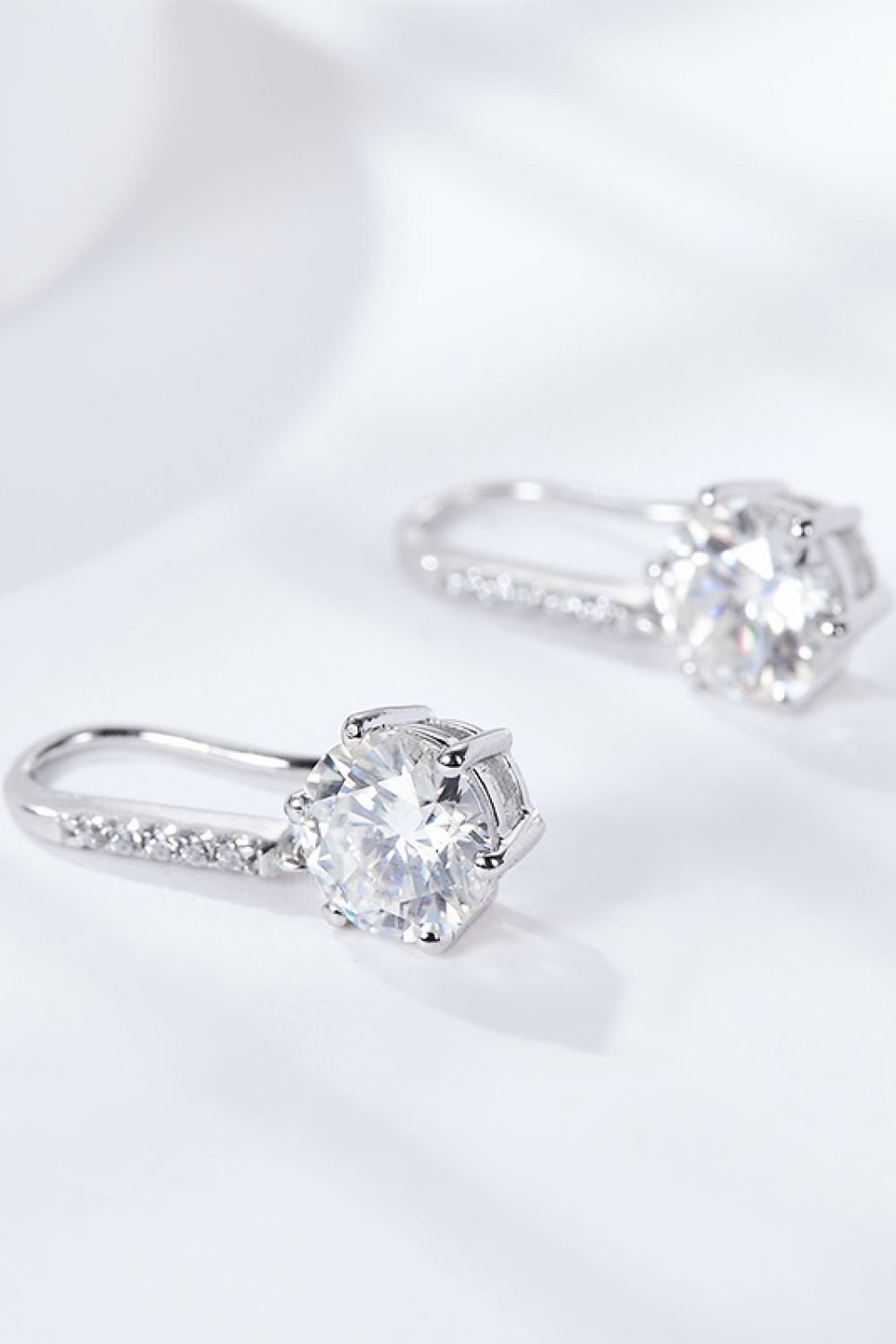 6-Prong Moissanite Drop Earrings - Loulou Boutique