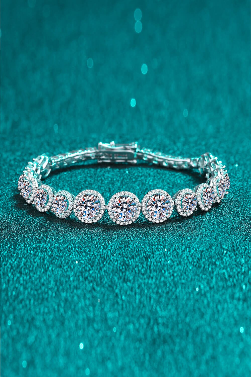 925 Sterling Silver 10.4 Carat Moissanite Bracelet - Loulou Boutique