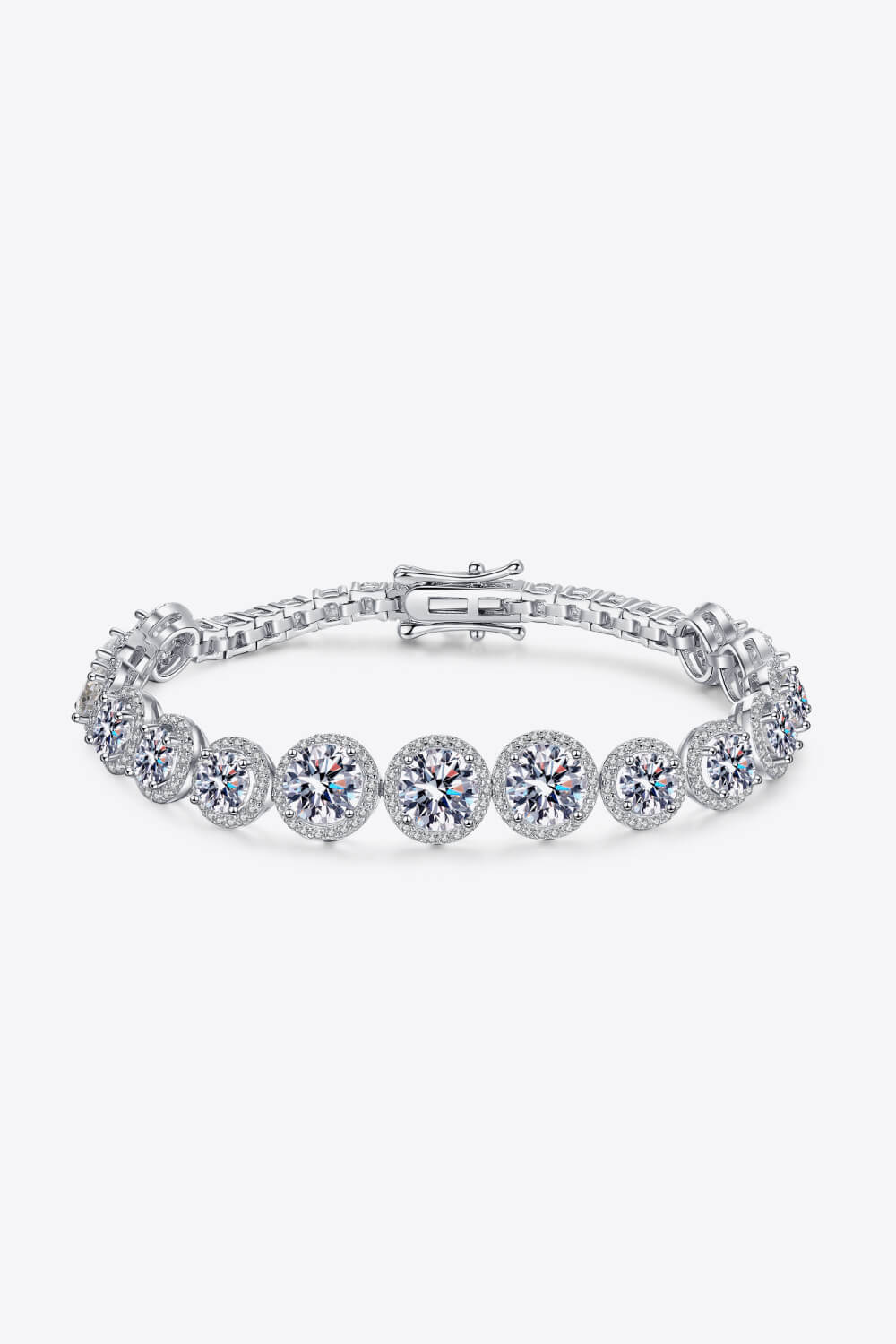 925 Sterling Silver 10.4 Carat Moissanite Bracelet - Loulou Boutique