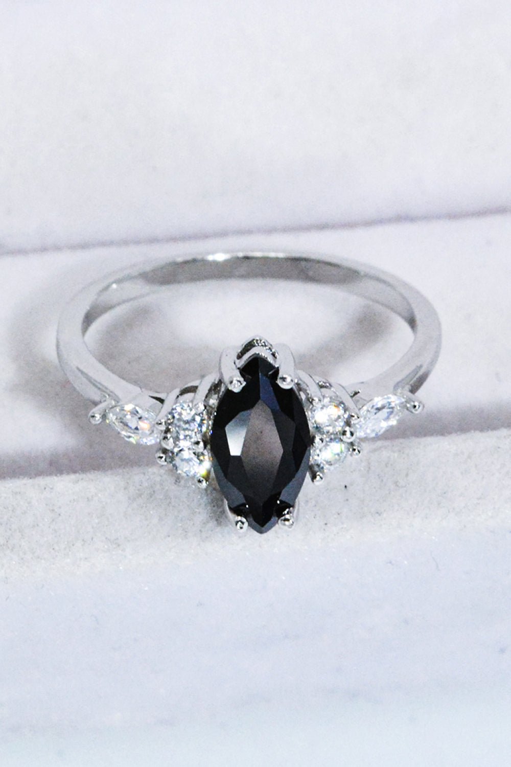 925 Sterling Silver Black Agate Ring - Loulou Boutique