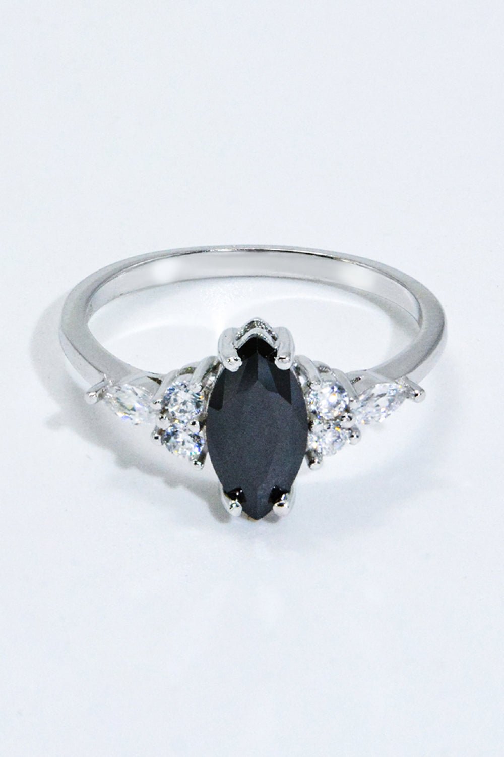 925 Sterling Silver Black Agate Ring - Loulou Boutique