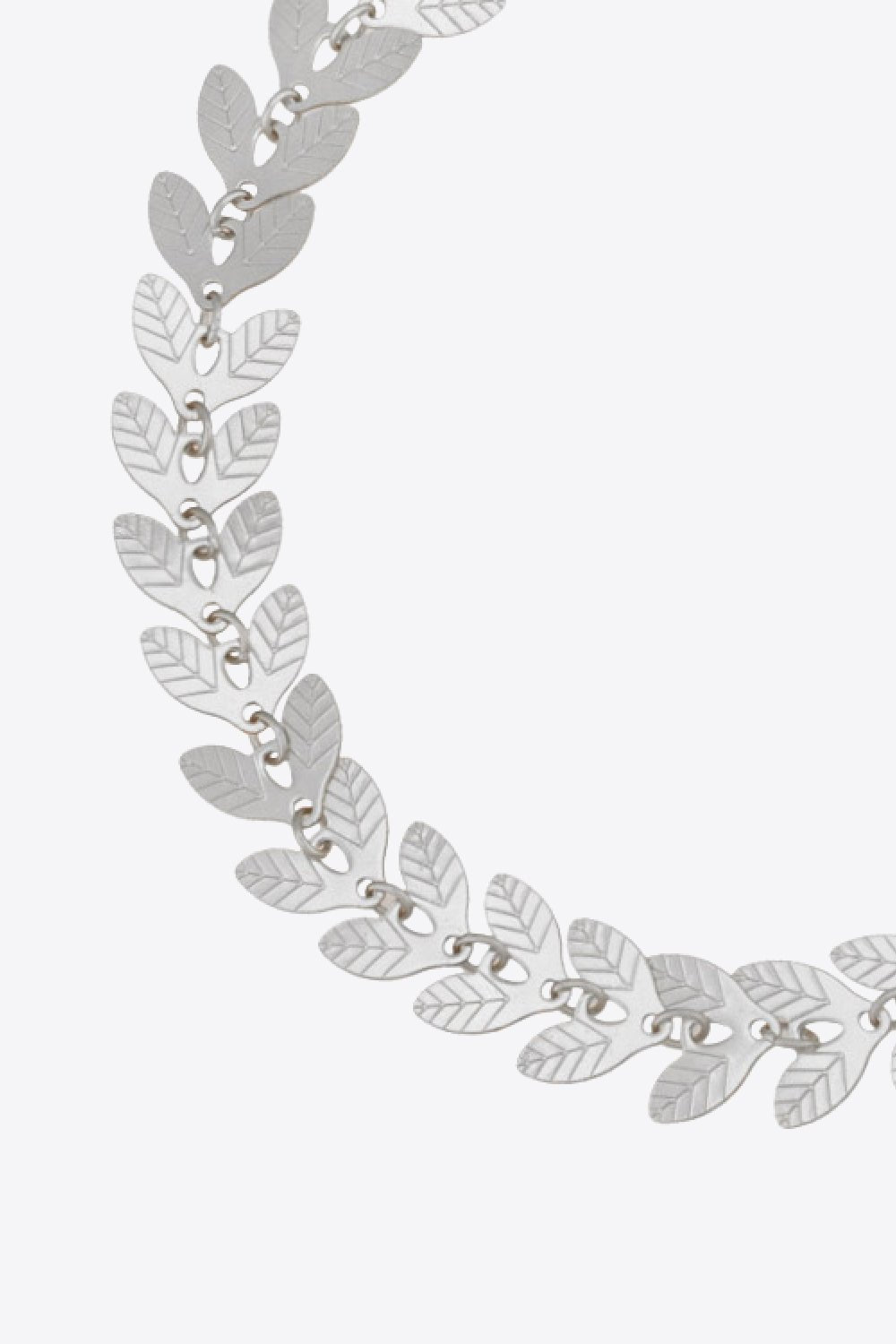 925 Sterling Silver Leaf Necklace - Loulou Boutique