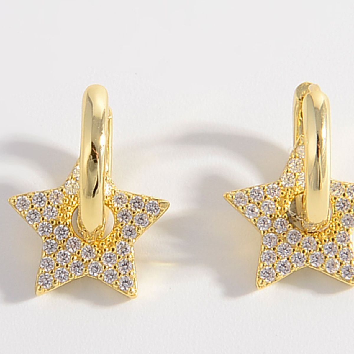 925 Sterling Silver Zircon Star Earrings - Loulou Boutique