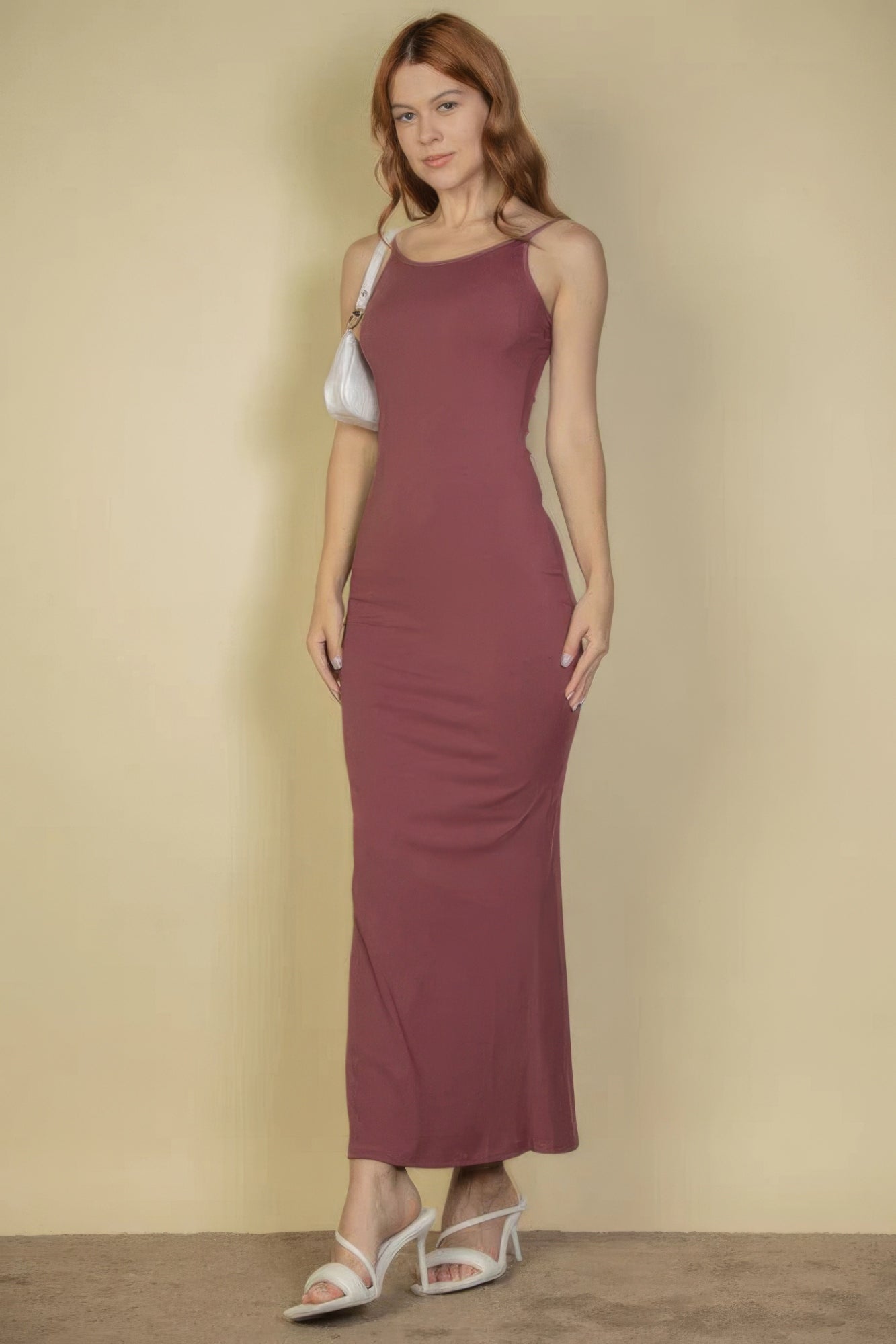 Ribbed Mermaid Hem Camisole Maxi Dress