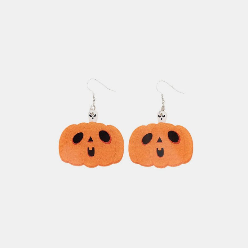 Acrylic Alloy Pumpkin Shape Earrings - Loulou Boutique