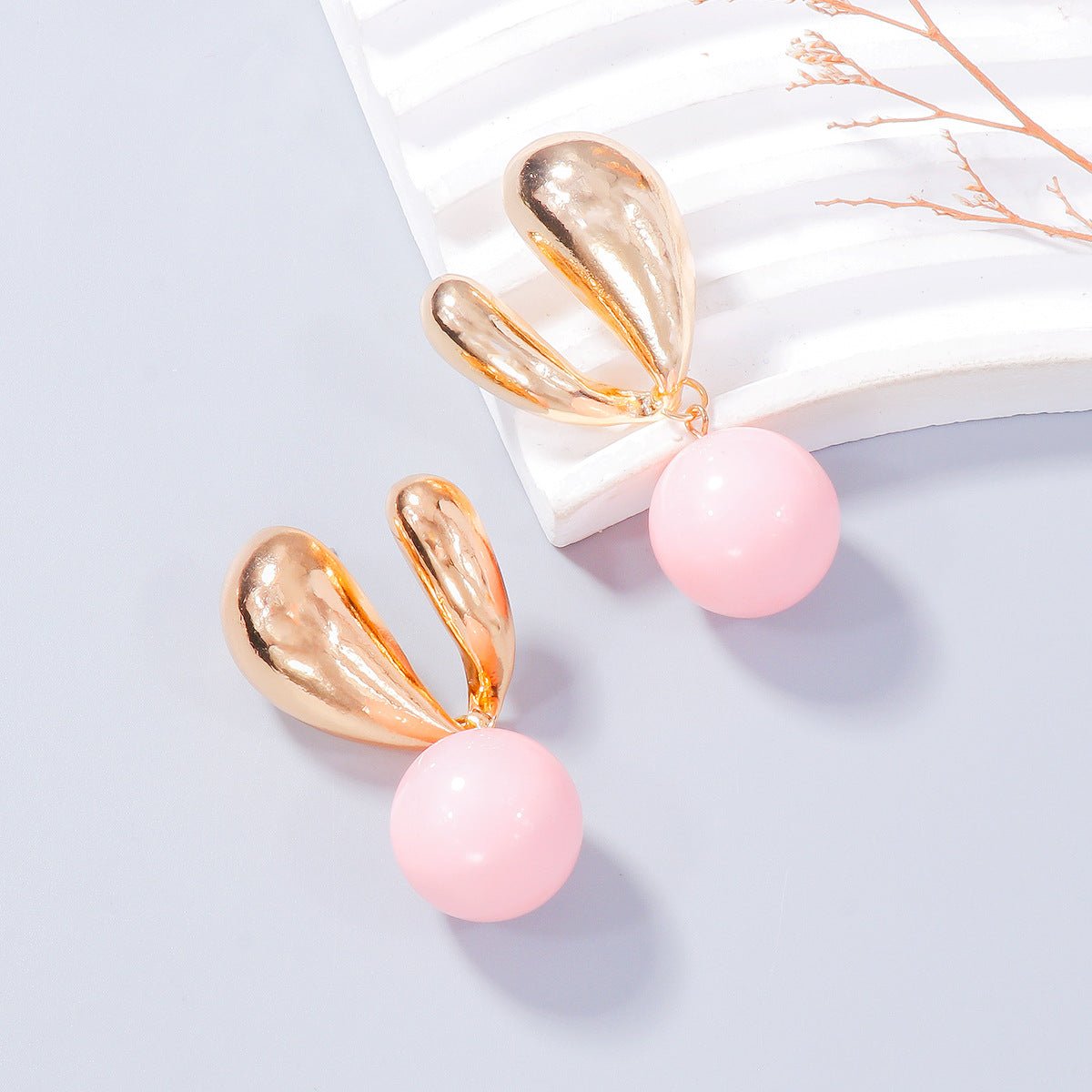 Alloy Drip Oil Bunny Earrings - Loulou Boutique