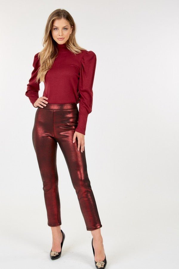 Animal Skin Vinyl Ankle Pants - Loulou Boutique