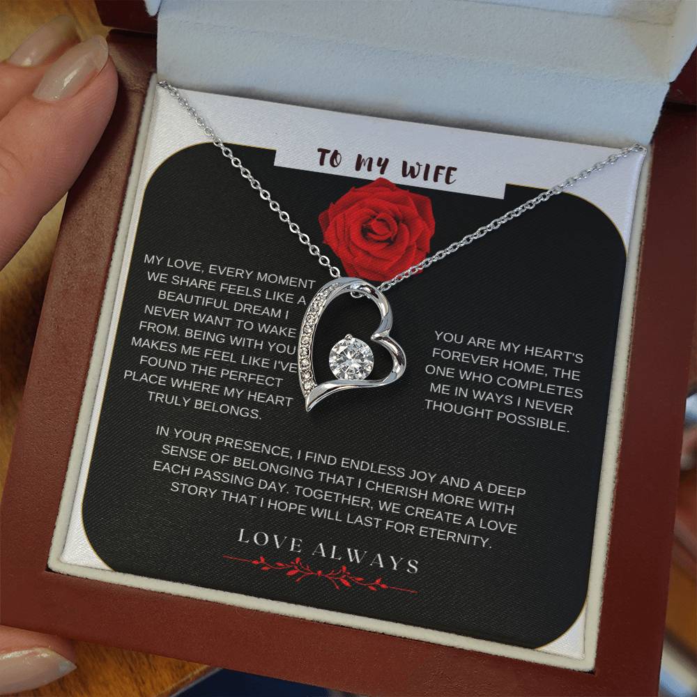 To My Wife - Endless Elegance: Personalized Forever Love Necklace