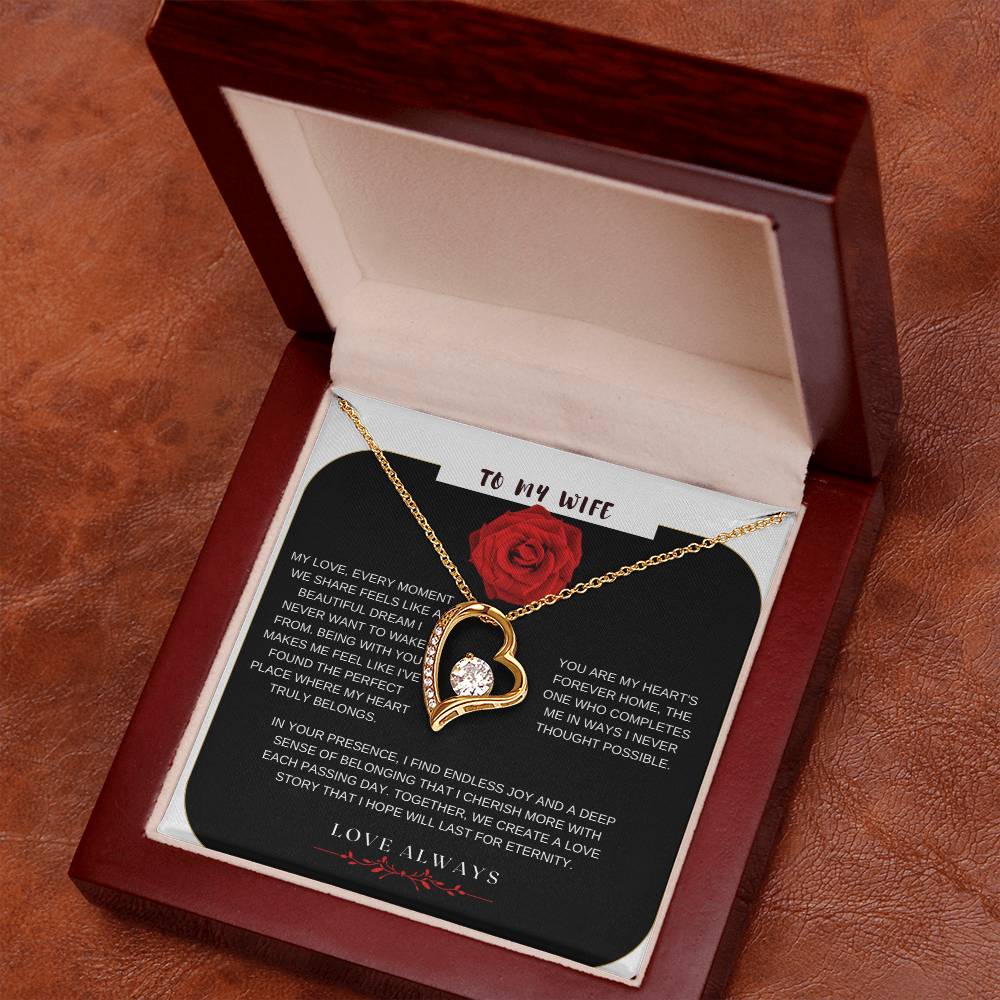 To My Wife - Endless Elegance: Personalized Forever Love Necklace