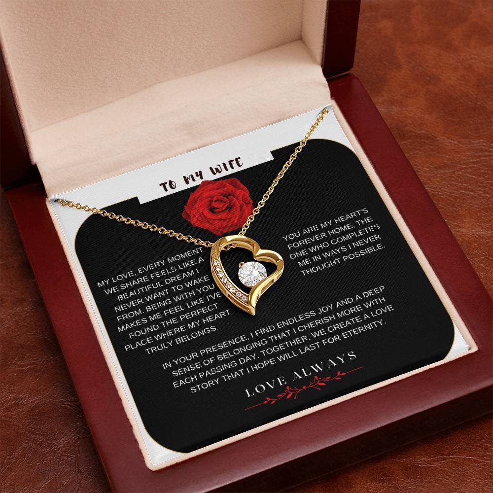 To My Wife - Endless Elegance: Personalized Forever Love Necklace