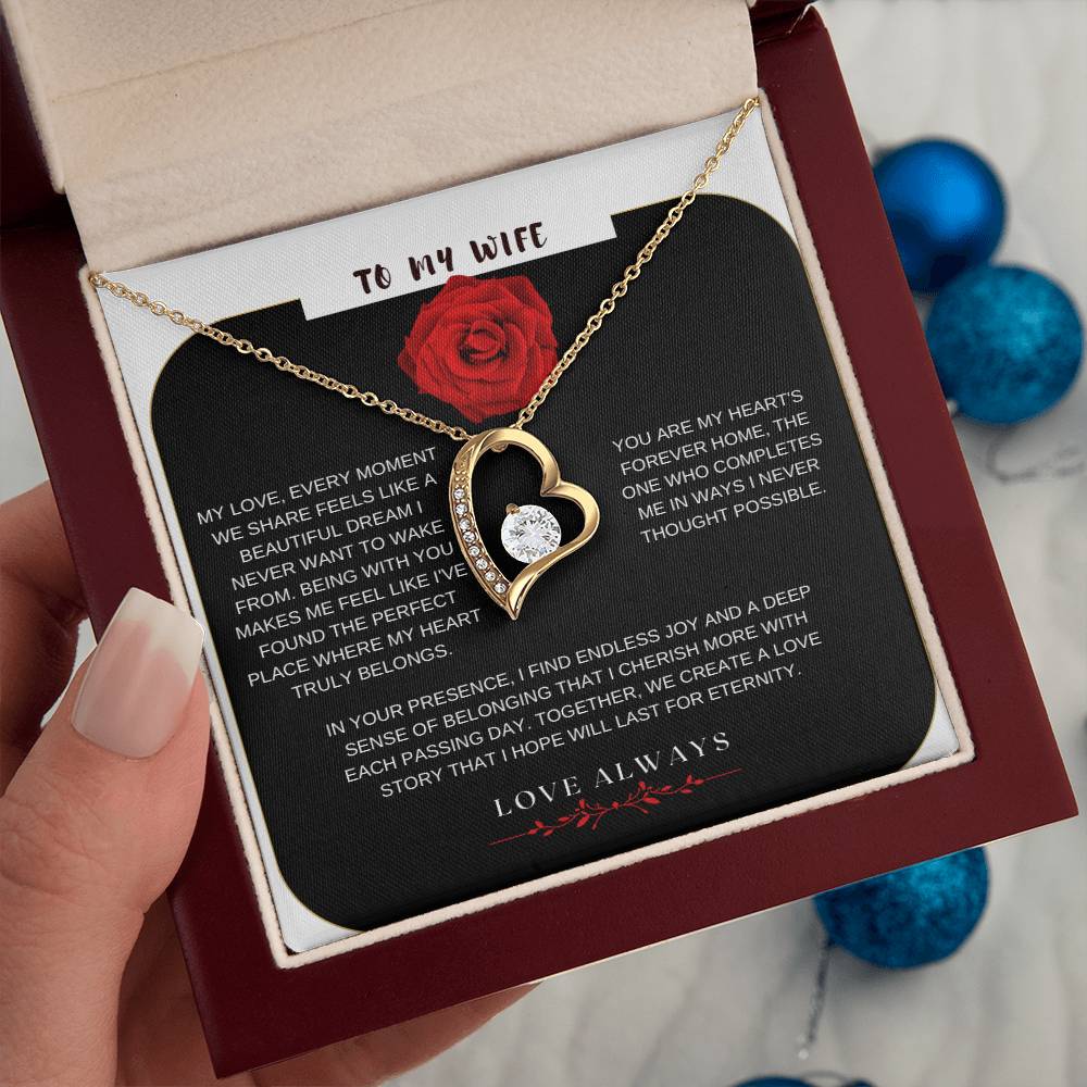 To My Wife - Endless Elegance: Personalized Forever Love Necklace