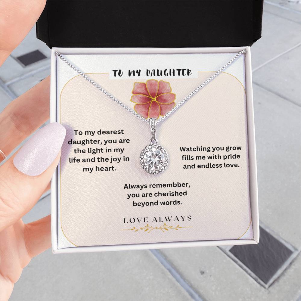 To My Daughter - Eternal Hope Necklace: Personalized Elegance for a Timeless Connection