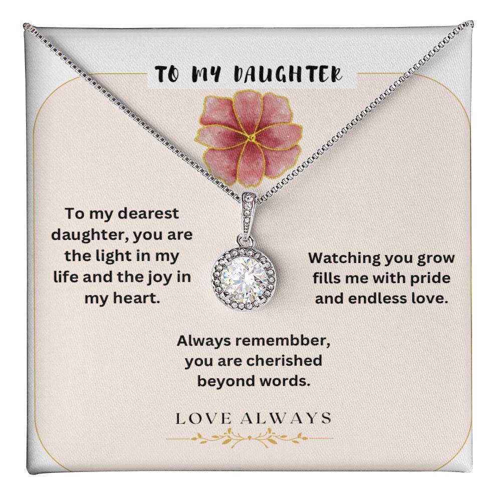 To My Daughter - Eternal Hope Necklace: Personalized Elegance for a Timeless Connection