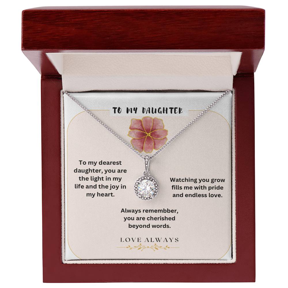 To My Daughter - Eternal Hope Necklace: Personalized Elegance for a Timeless Connection