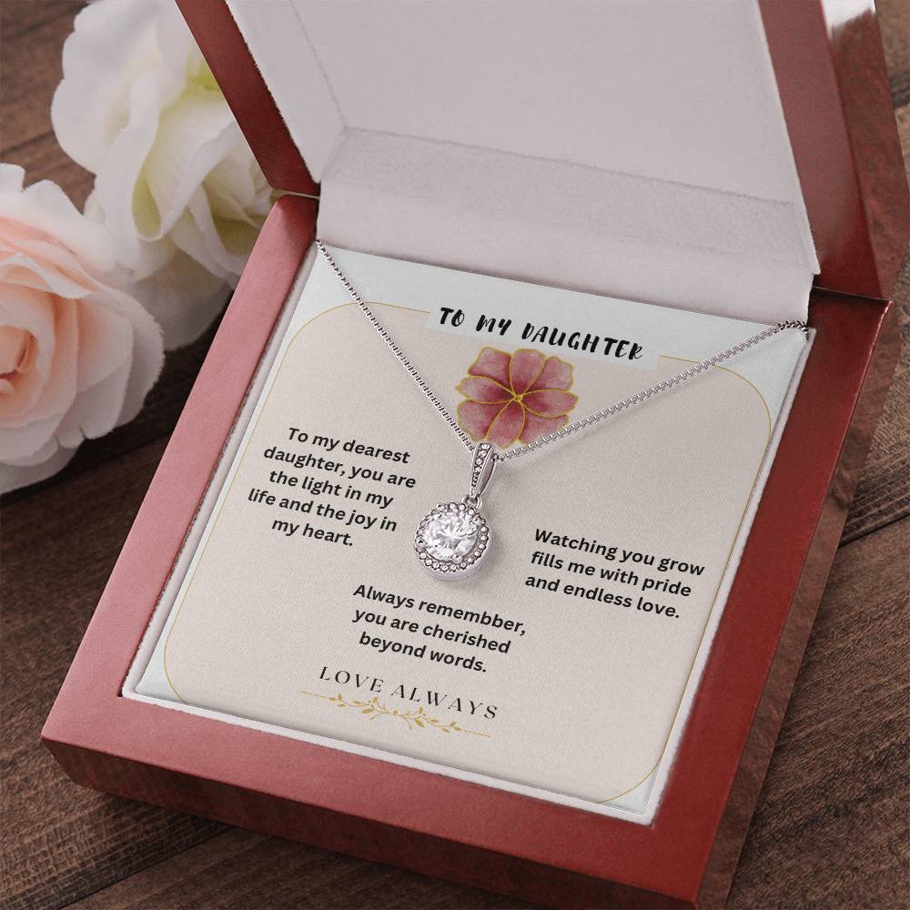 To My Daughter - Eternal Hope Necklace: Personalized Elegance for a Timeless Connection