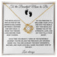 To the Beautiful Mom-to-Be Custom Love Knot Necklace