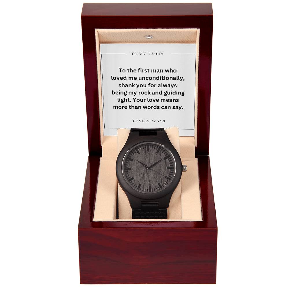 To My Dad - Timeless Elegance: Custom Wooden Watch