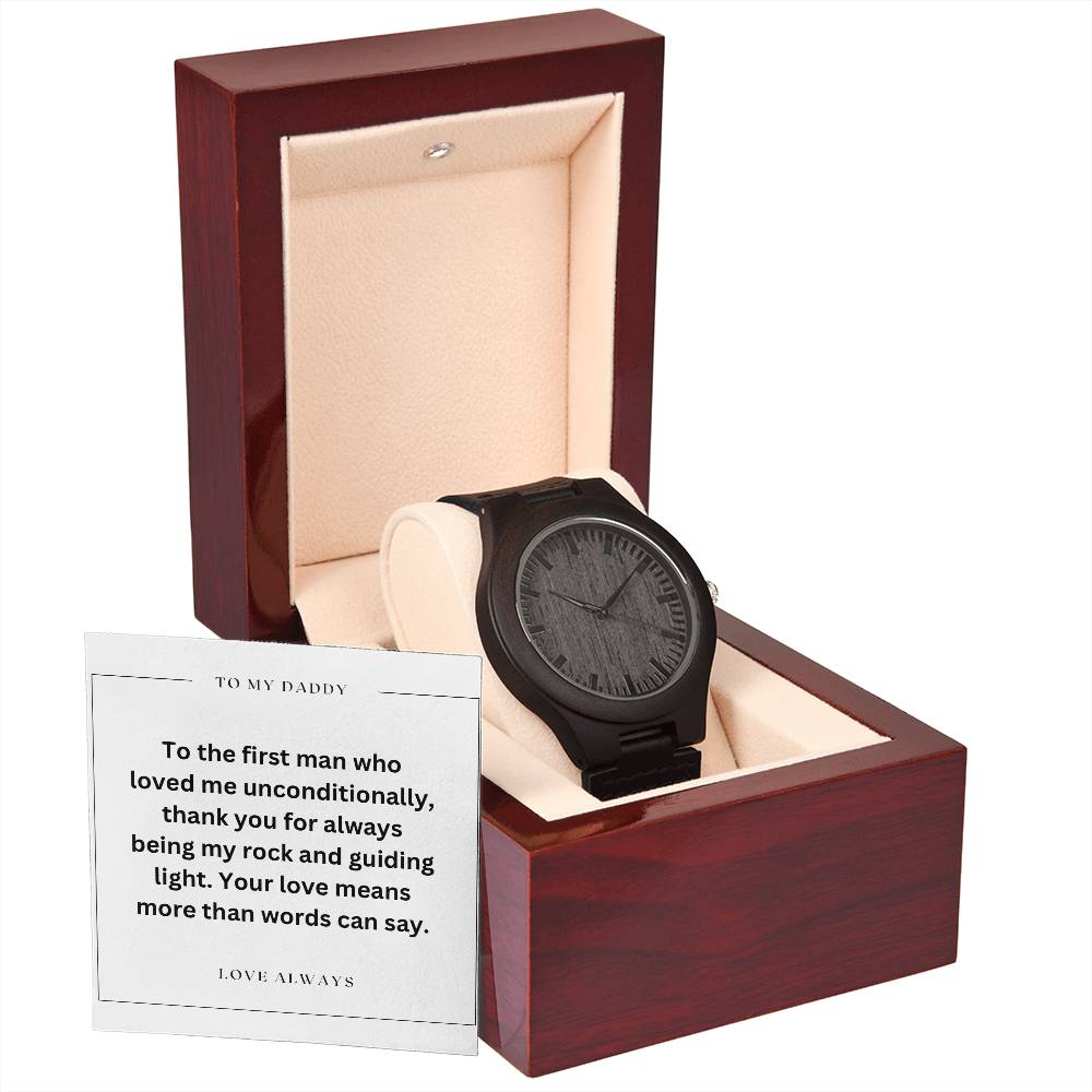 To My Dad - Timeless Elegance: Custom Wooden Watch