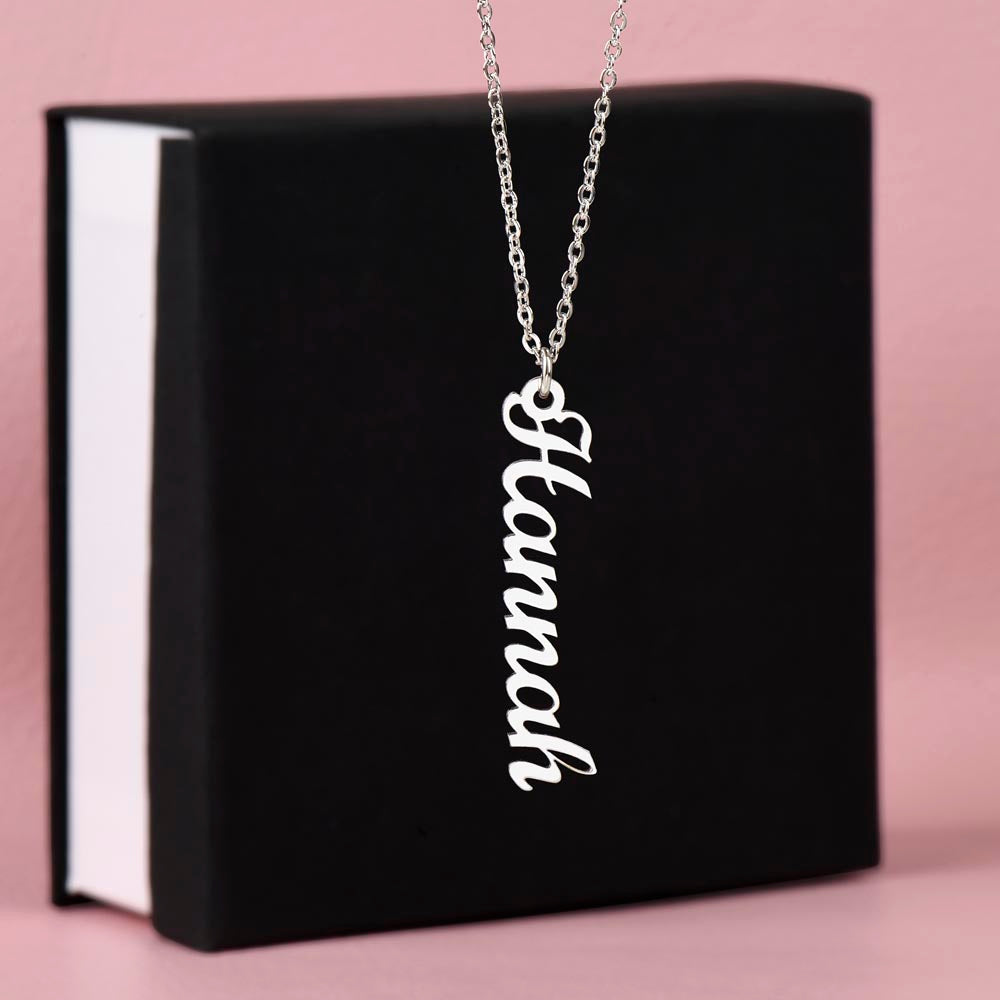 Custom Vertical Name Necklace – Your Name, Your Style