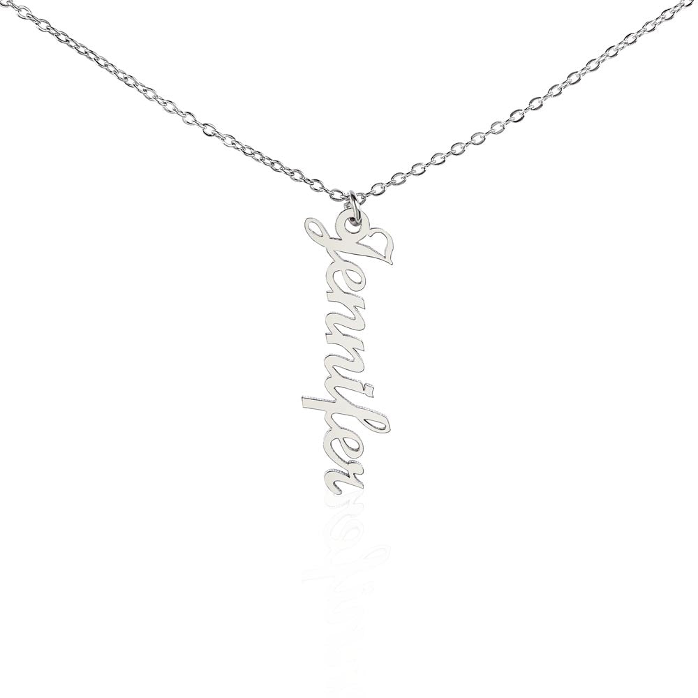 Custom Vertical Name Necklace – Your Name, Your Style