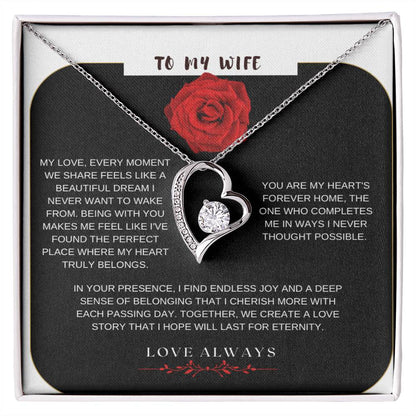 To My Wife - Endless Elegance: Personalized Forever Love Necklace