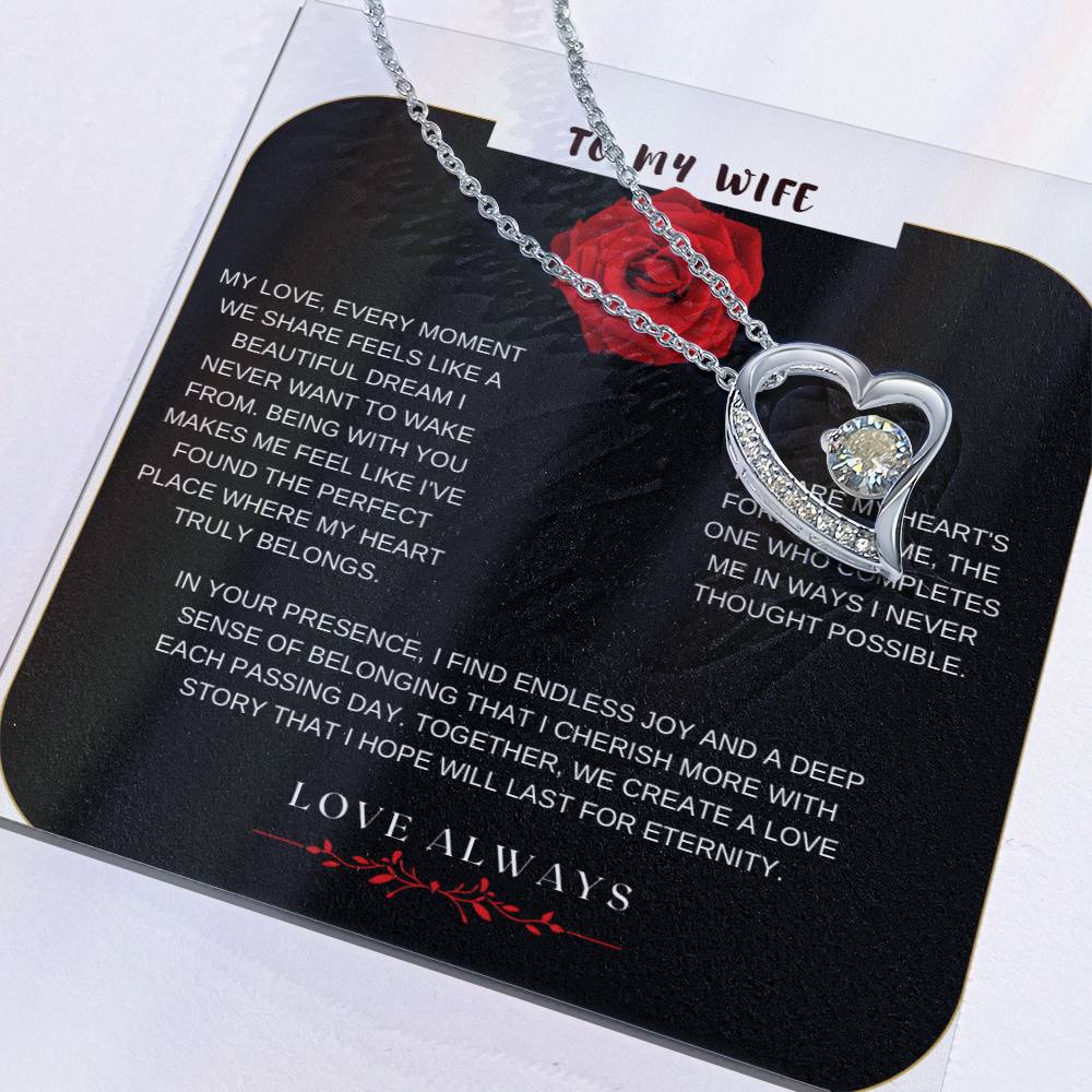 To My Wife - Endless Elegance: Personalized Forever Love Necklace