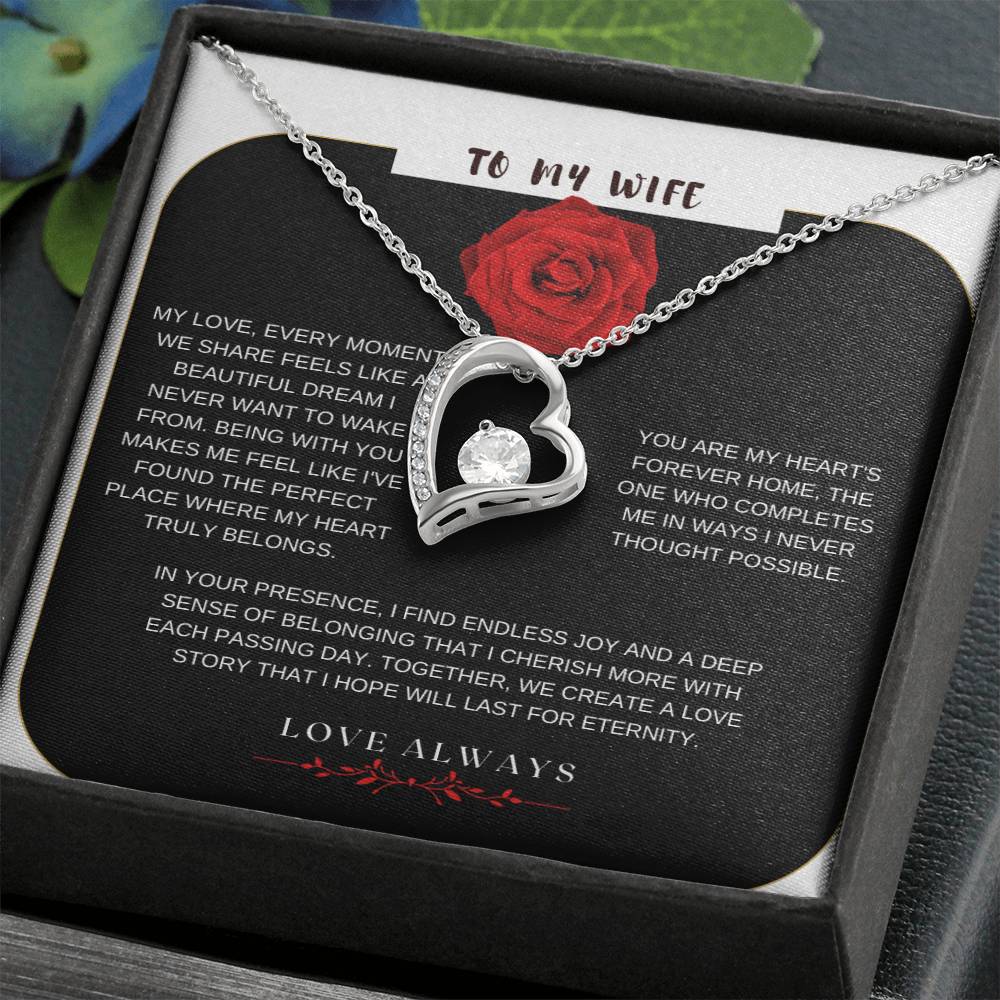 To My Wife - Endless Elegance: Personalized Forever Love Necklace