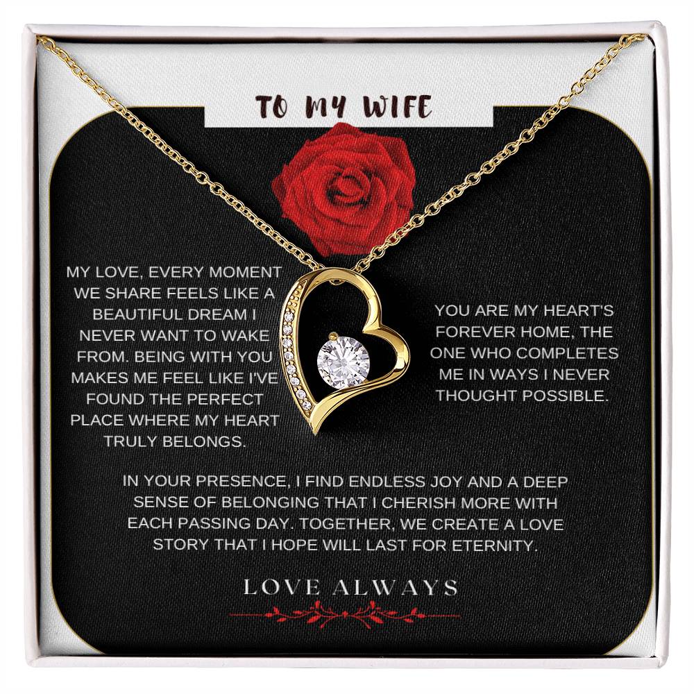 To My Wife - Endless Elegance: Personalized Forever Love Necklace