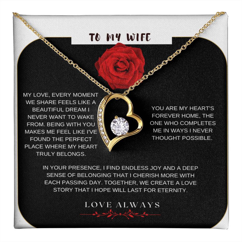 To My Wife - Endless Elegance: Personalized Forever Love Necklace