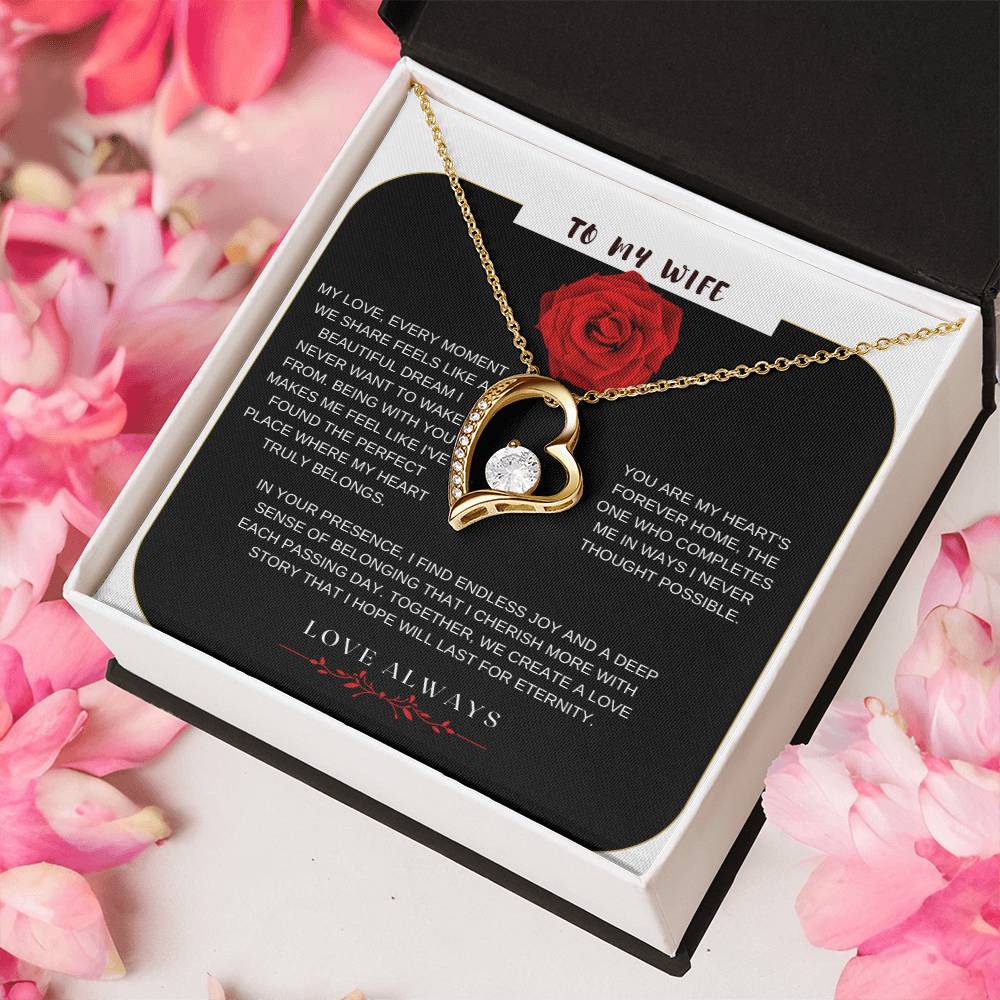 To My Wife - Endless Elegance: Personalized Forever Love Necklace