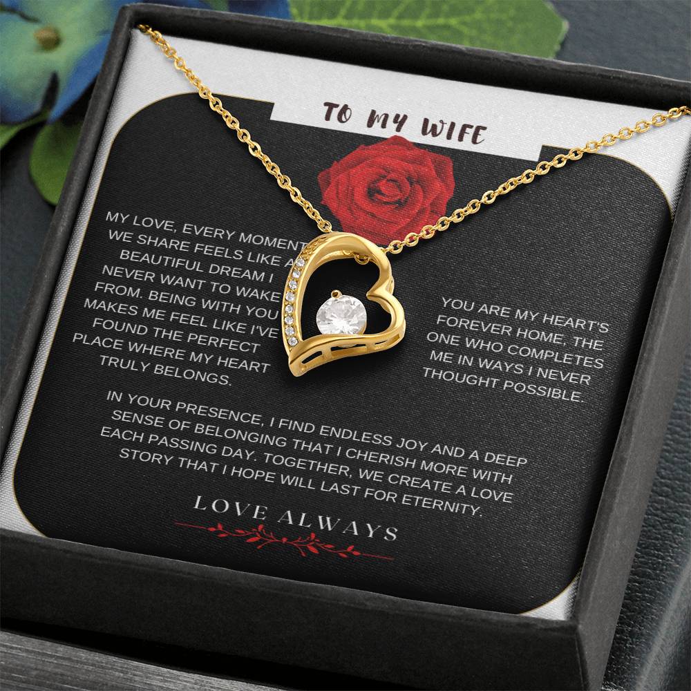 To My Wife - Endless Elegance: Personalized Forever Love Necklace