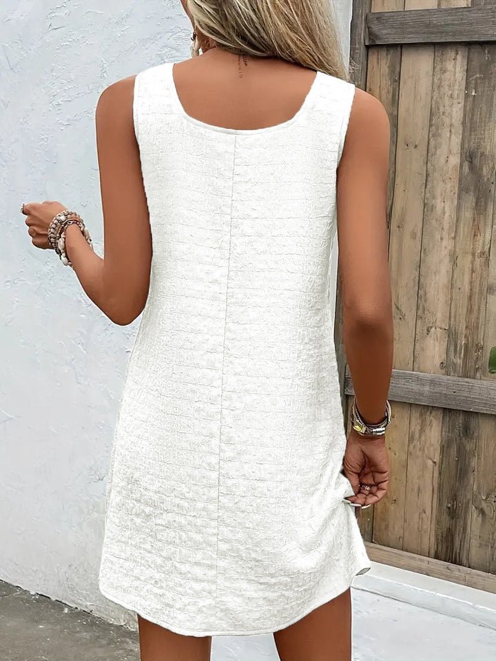 Asymmetrical Neck Sleeveless Dress - Loulou Boutique