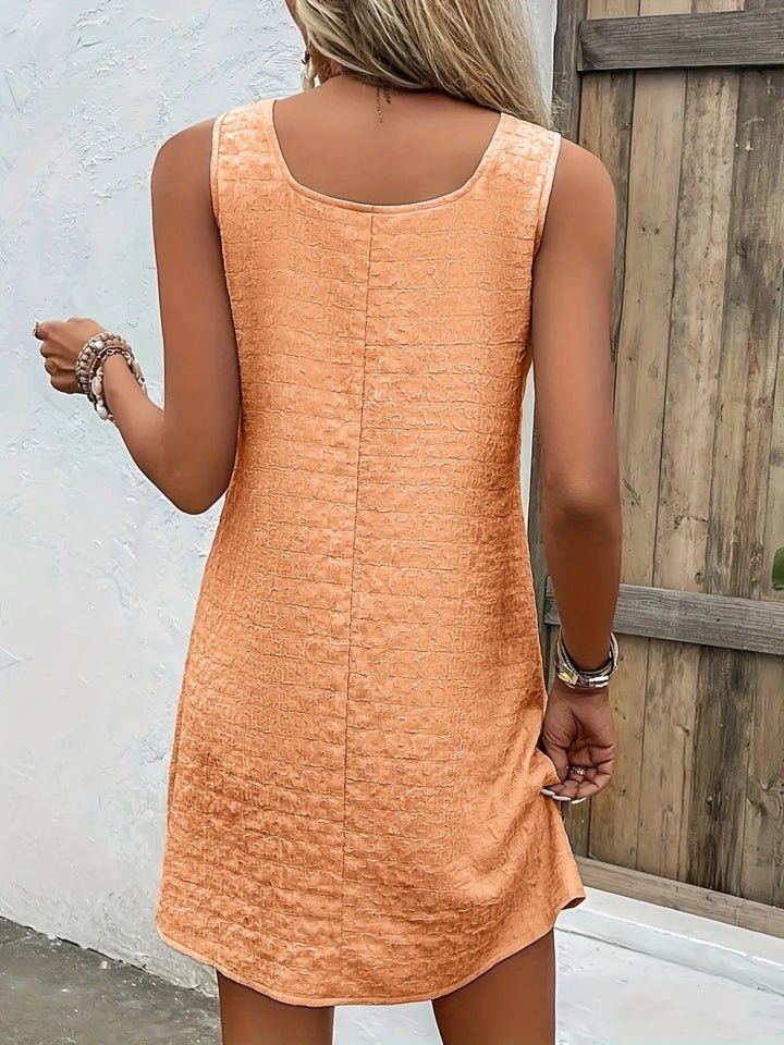 Asymmetrical Neck Sleeveless Dress - Loulou Boutique