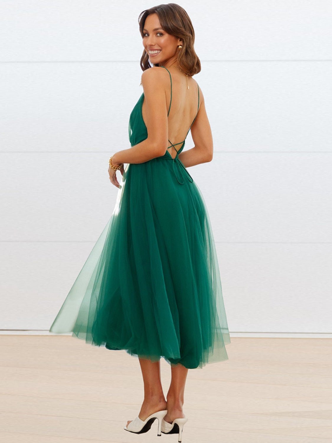 Backless Crisscross Sleeveless Midi Dress - Loulou Boutique