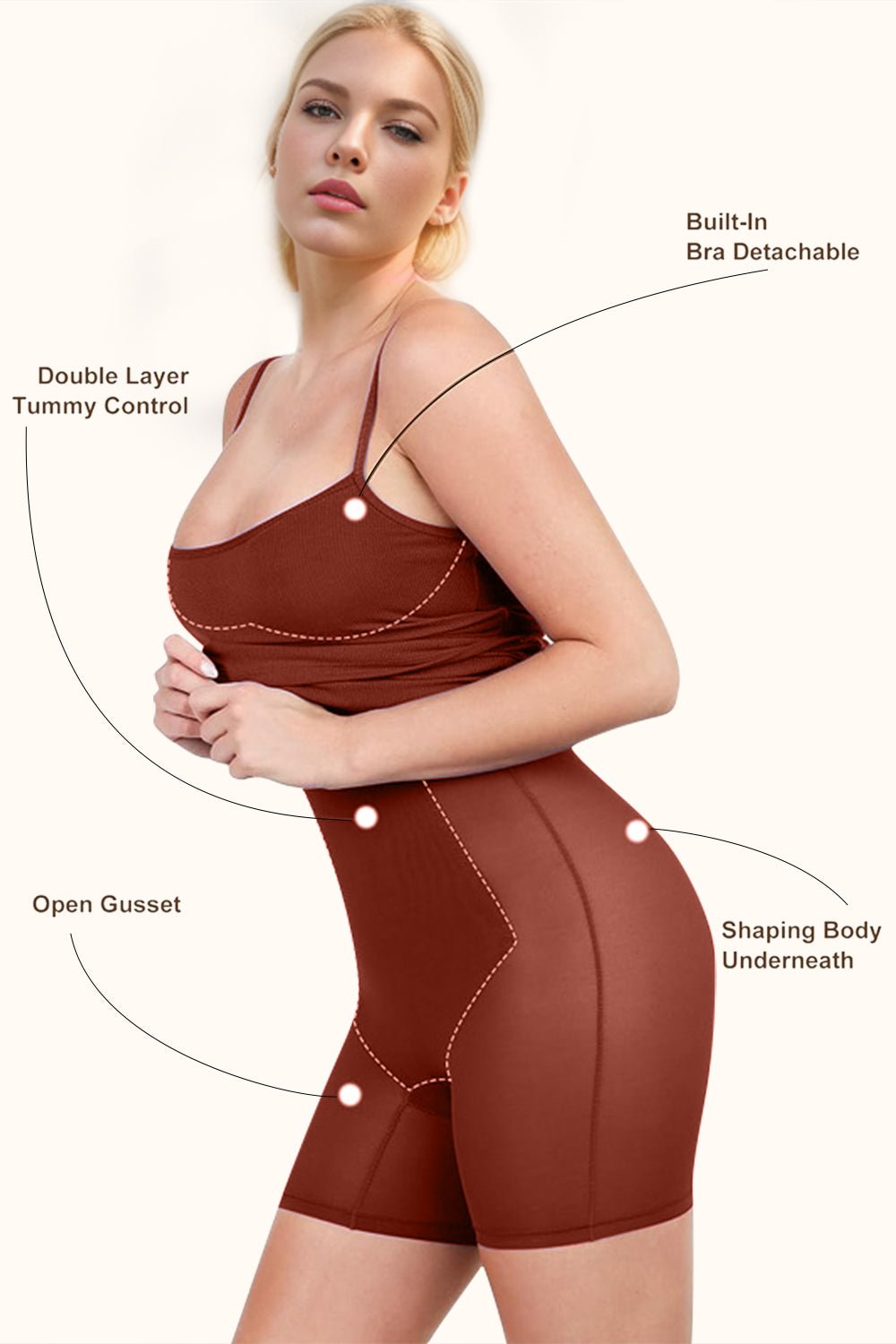 Basic Bae Full Size Built - In Shapewear Scoop Neck Sleeveless Dress - Loulou Boutique