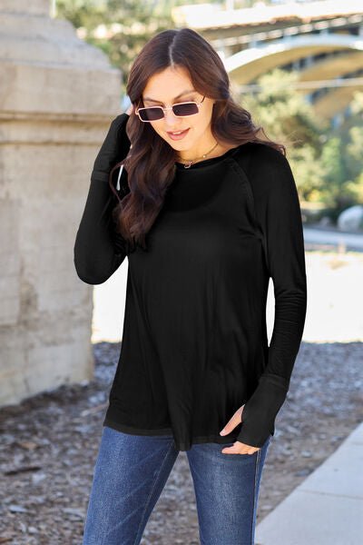 Basic Bae Full Size Round Neck Long Sleeve T-Shirt - Loulou Boutique