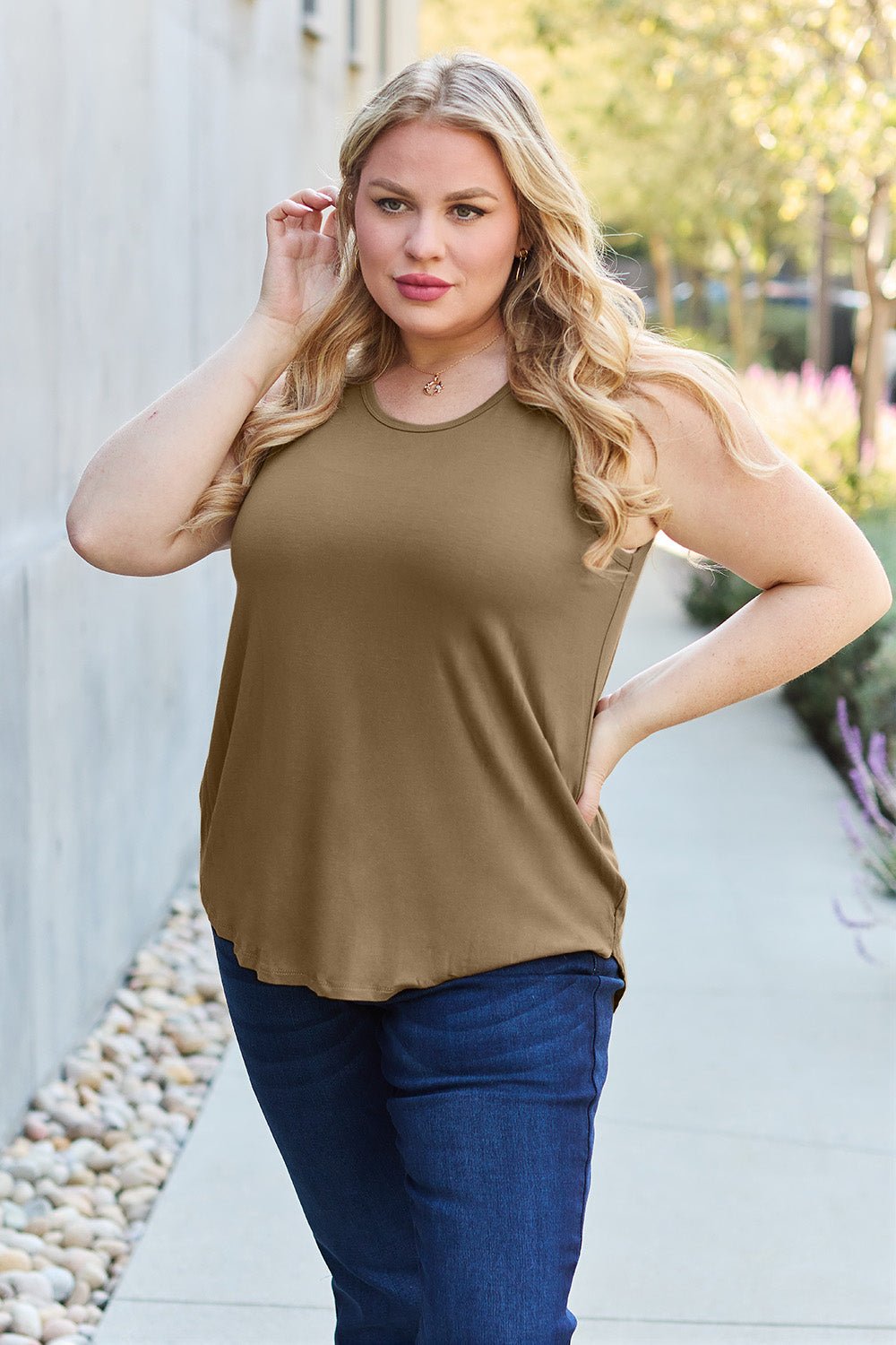 Basic Bae Full Size Round Neck Tank - Loulou Boutique