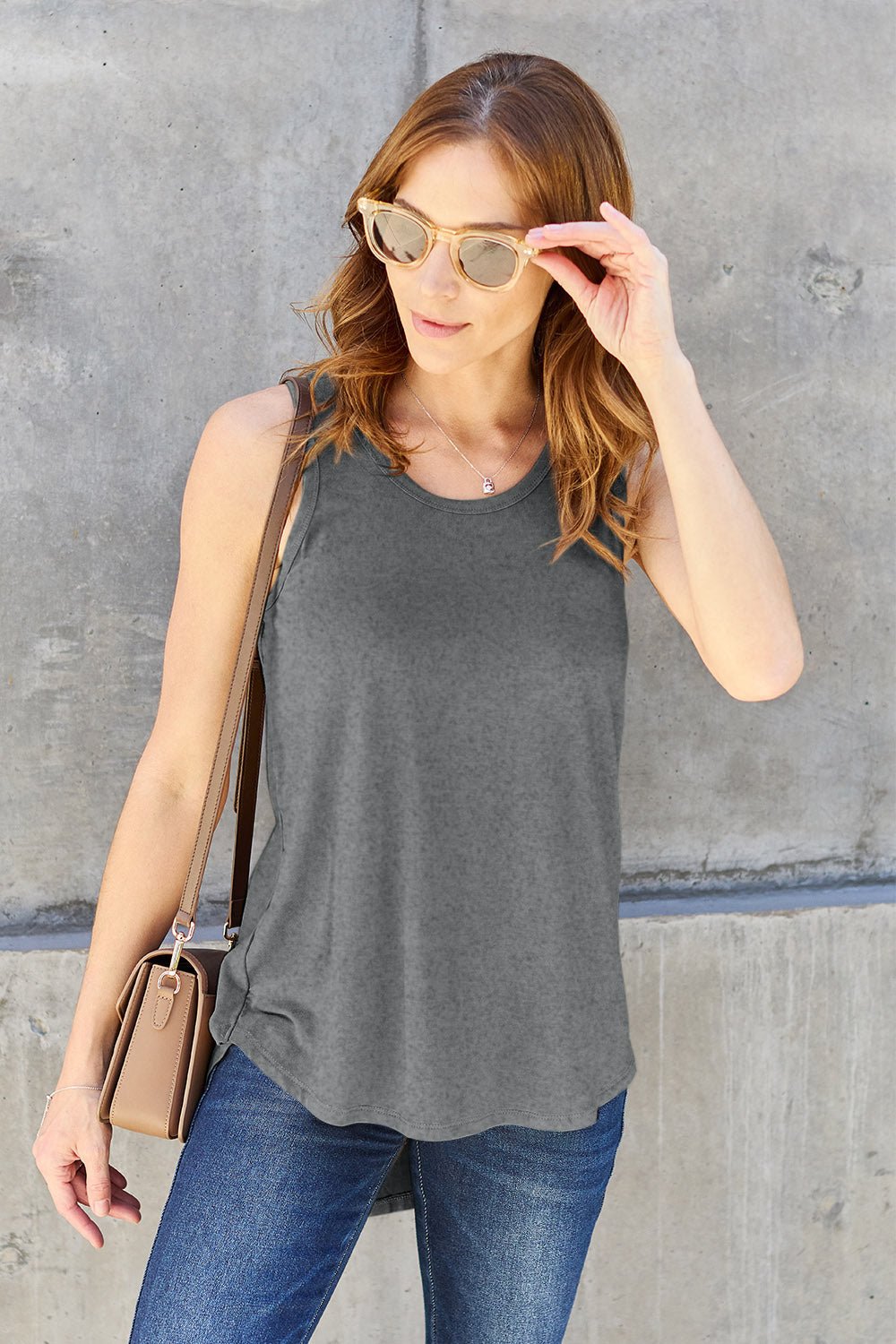 Basic Bae Full Size Round Neck Tank - Loulou Boutique