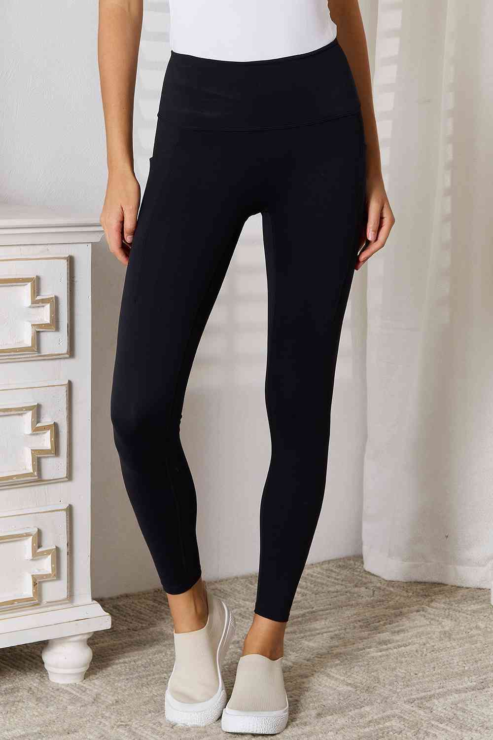 Basic Bae Wide Waistband Sports Leggings - Loulou Boutique