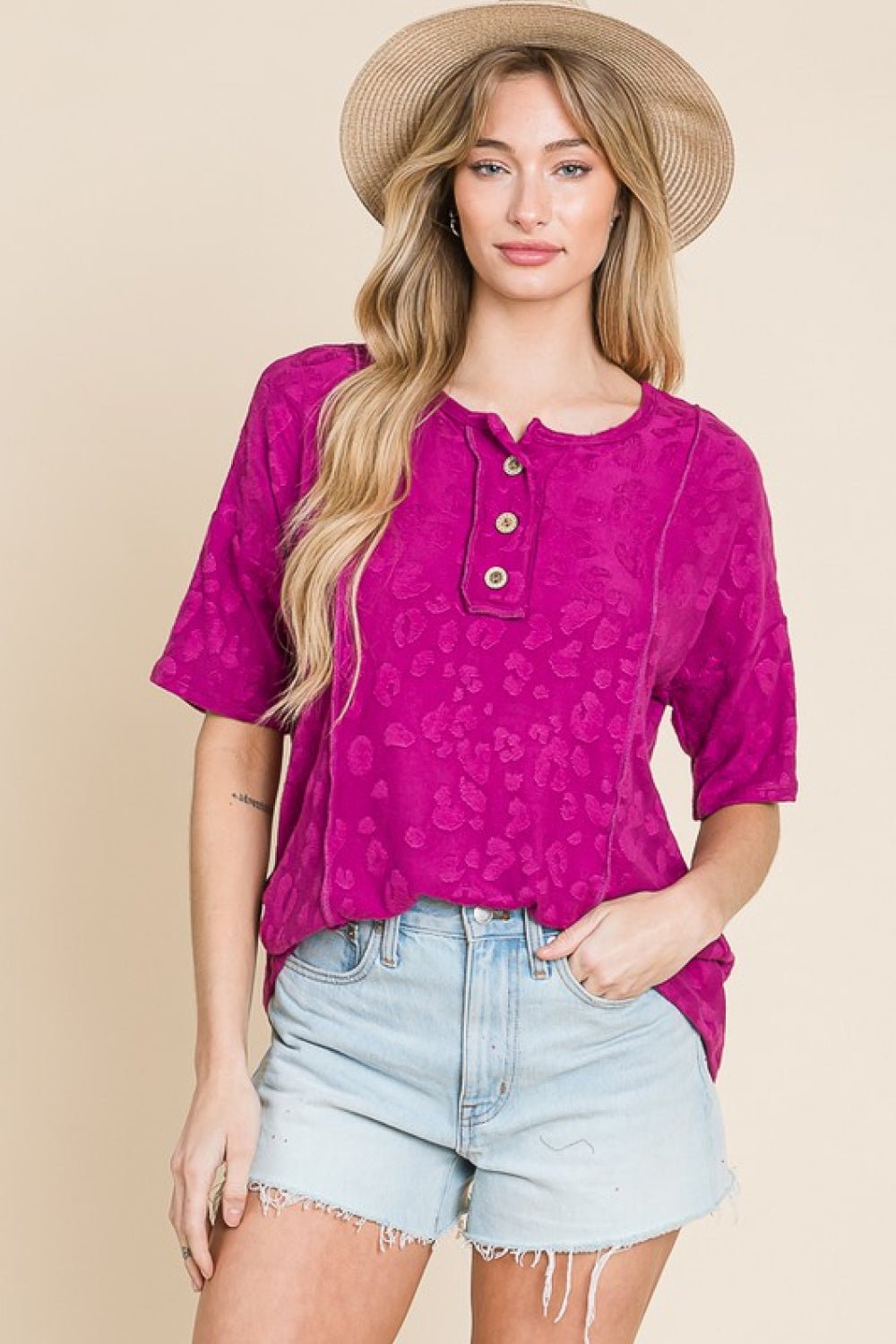 BOMBOM At The Fair Animal Textured Top - Loulou Boutique