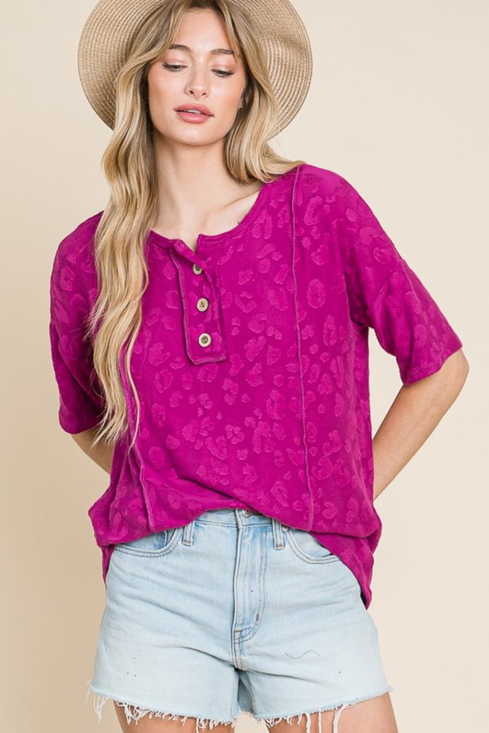 BOMBOM At The Fair Animal Textured Top - Loulou Boutique