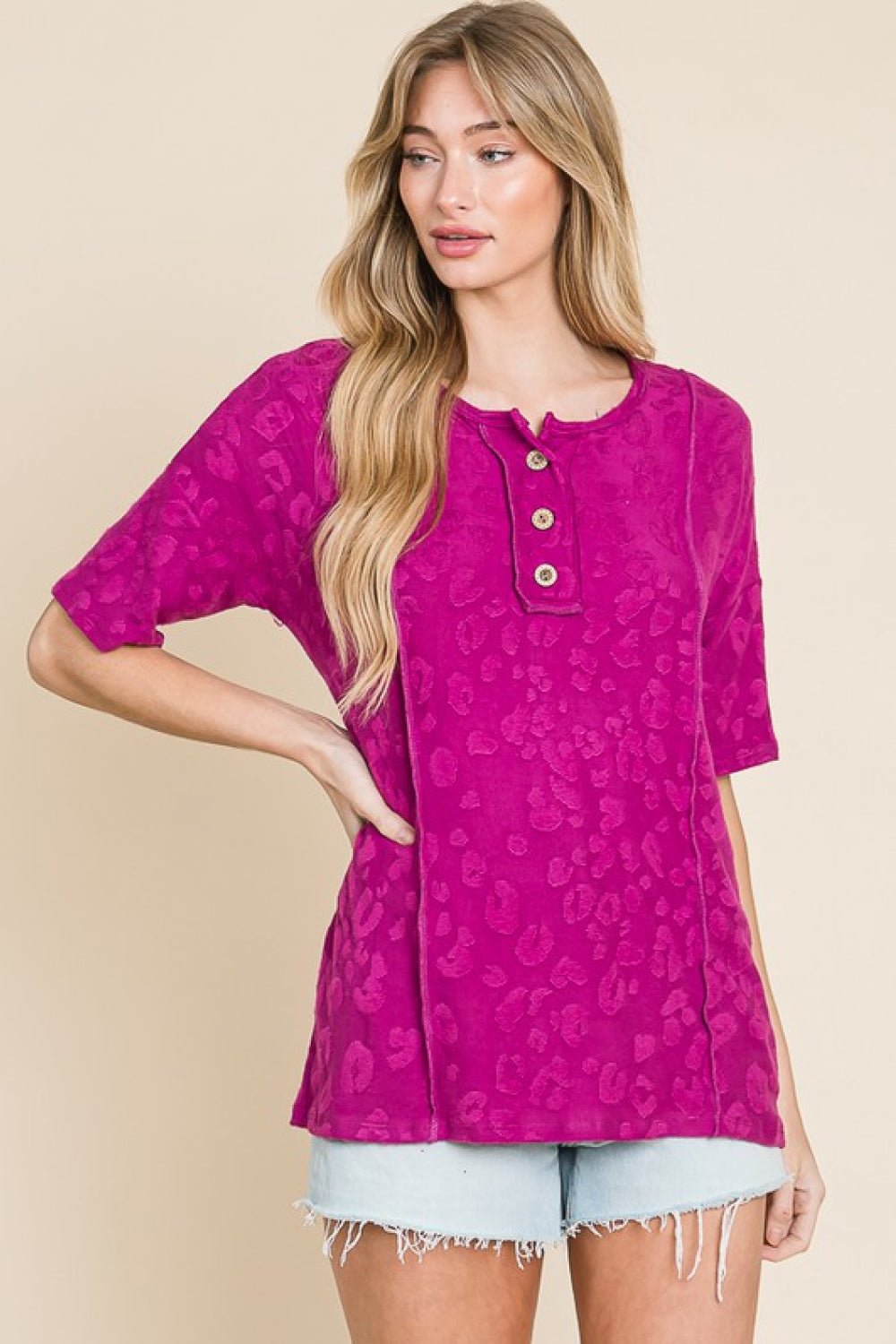 BOMBOM At The Fair Animal Textured Top - Loulou Boutique