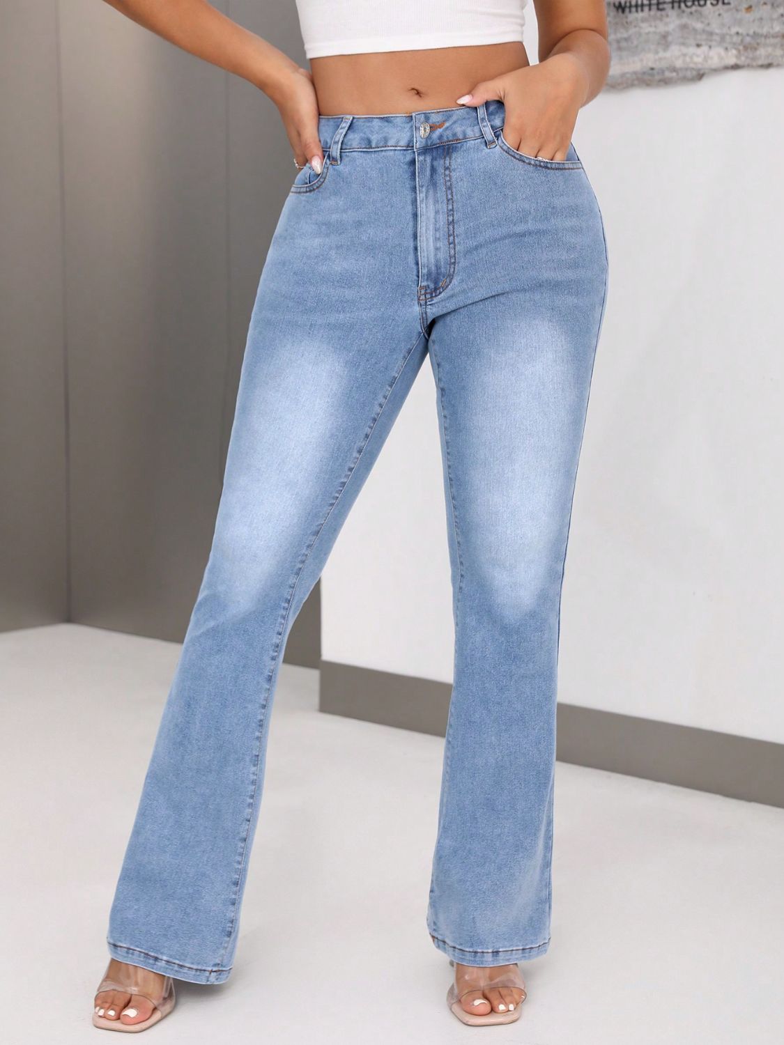 Bootcut Jeans with Pockets - Loulou Boutique